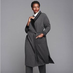 Lane Bryant x Glamour Pinstripe Robe Duster